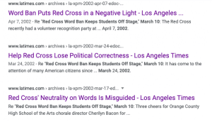 LA Times Red Cross Ban 2002